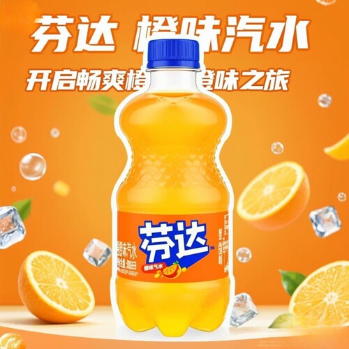 300ml*12瓶可乐迷你碳酸饮料芬达雪碧小瓶汽水橙味可口整箱果味