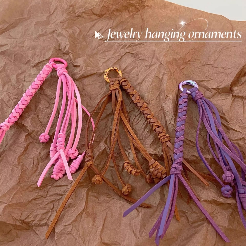 钥匙扣编织流苏挂件箱包时尚百搭