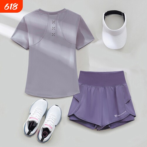 速干女夏季运动套装健身服透气专业训练服2026新款宽松跑步瑜伽服