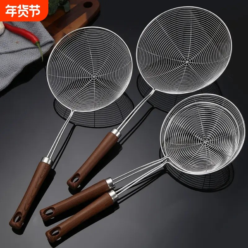 加厚不锈钢漏勺家用火锅捞勺线漏油炸捞面饺子大号滤网笊篱长柄,厨房/烹饪用具,漏勺/滤网勺,淘宝优惠券,粉丝福利购,淘宝优惠卷