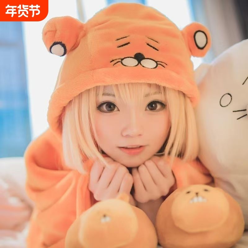 现货动漫周边COS可爱玩偶毛绒土间埋仓鼠哈姆次郎三郎小公仔