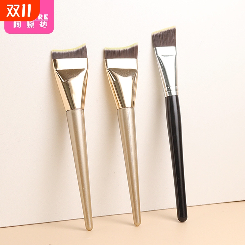 粉底刷/一字型A1vq0-月牙型粉底刷斜头底妆刷粉底液用化妆刷工