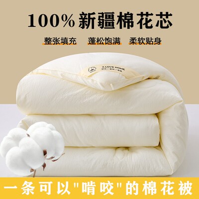 100%新疆棉花被子冬被春秋被