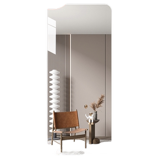 全身镜镜子免打孔穿衣镜家用试衣防爆贴墙自粘玻璃高清玄关入户镜