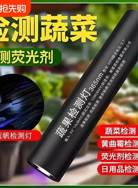 2025新款蔬果检测紫光灯瓜果蔬果残留检测USB充电365nm紫外线检测
