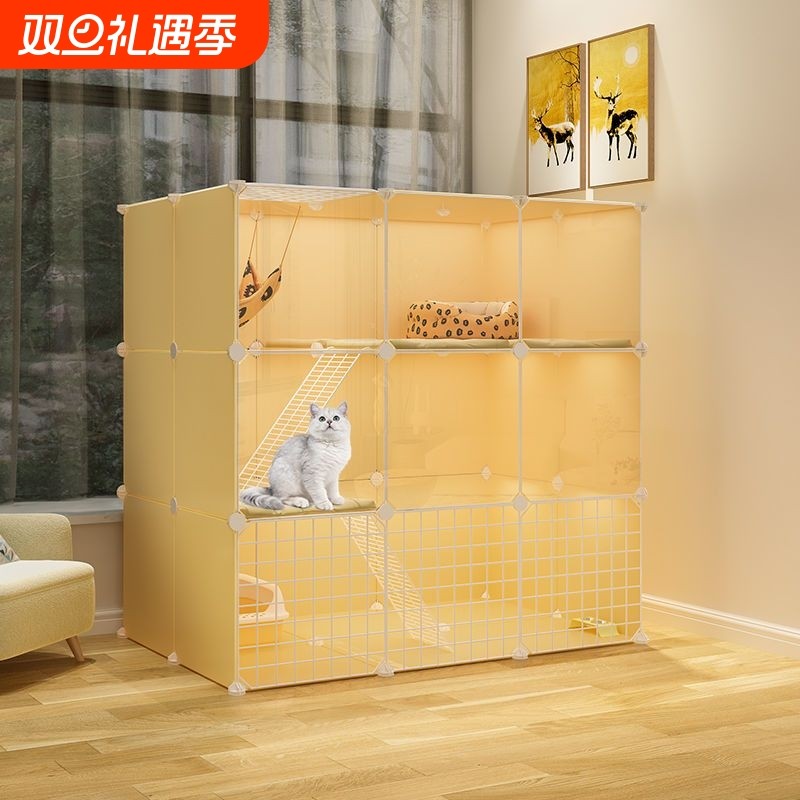 猫笼子家用室内超大自由空间猫别墅大型带厕所一体猫咪窝猫舍猫屋