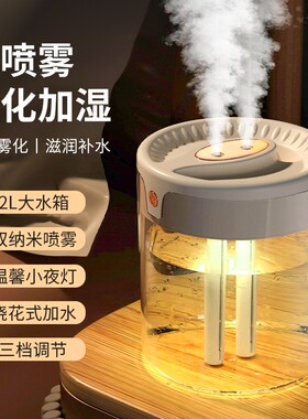 加湿器卧室大雾空气轻音静音家用大容量婴儿孕妇喷雾空气净化清晰