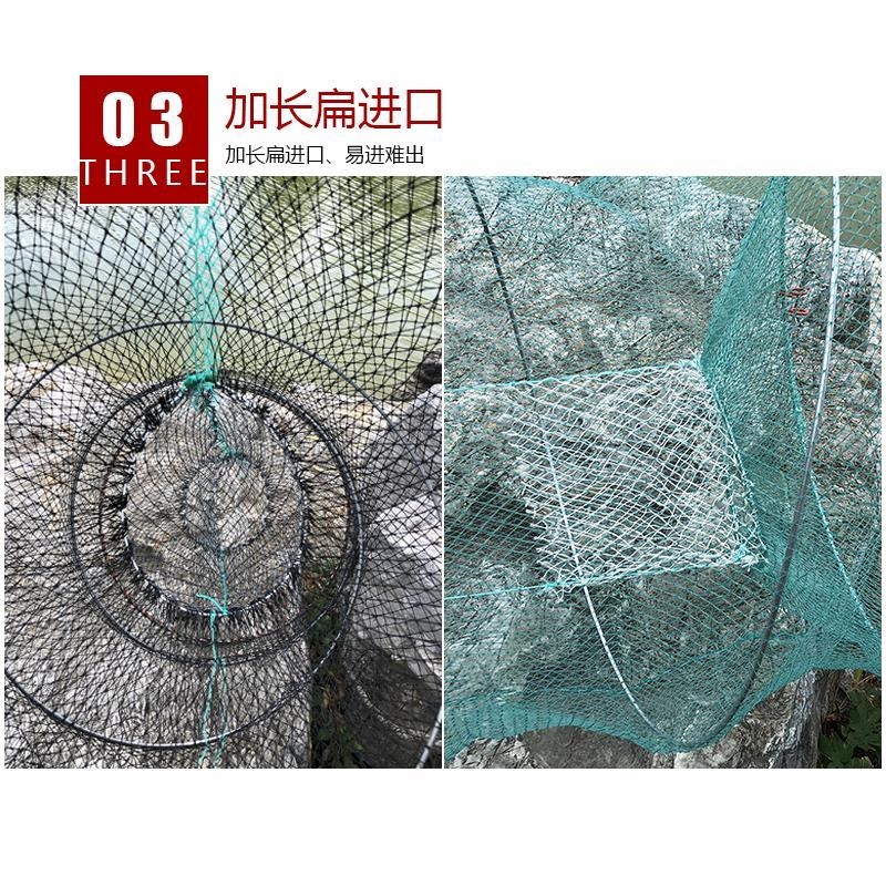 甲鱼笼黑鱼笼螃蟹抓鱼虾折叠捕鱼花篮鱼笼只进不出捕鱼神器弹簧