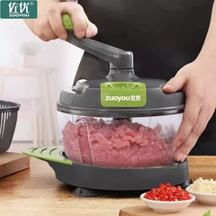 佐优手动绞肉机家用搅拌机绞菜机打碎手摇粉碎饺子馅碎肉神器小型