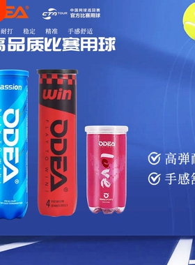 ODEAR欧帝尔比赛网球PASSION专业比赛球高弹耐打训练球4粒蓝灌装