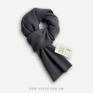 羊绒围脖黑色灰色2025新款 羊毛围巾薄款 女式 天男士 高级感保暖 冬季