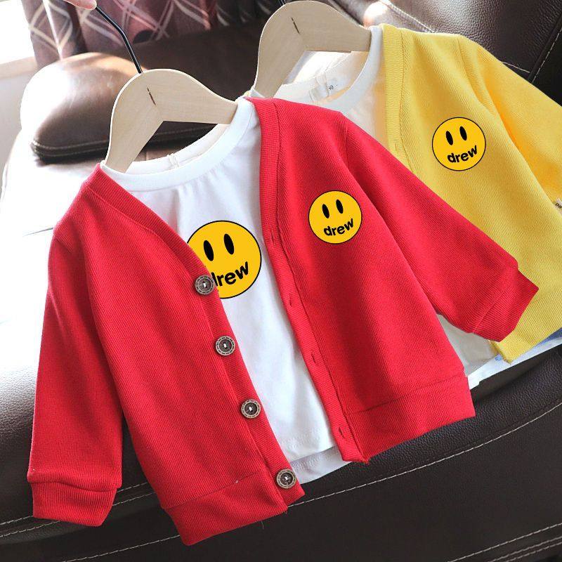 가을 옷 니트 카디건 자켓 2024 새로운 어린이 봄 가을 옷 소년  소녀 베이비 탑