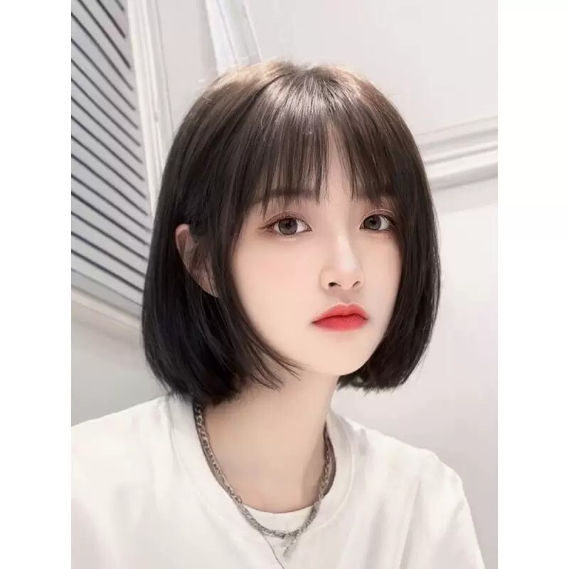 假发女短发新款波波头全头头套仿全真人发自然整顶长发造型假发套图片