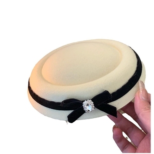 海军风头饰水手水手礼帽千金发夹发夹迪士尼学院风少女小礼帽丝绒