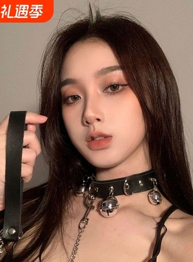 女m情侣项圈女小狗颈带牵引绳