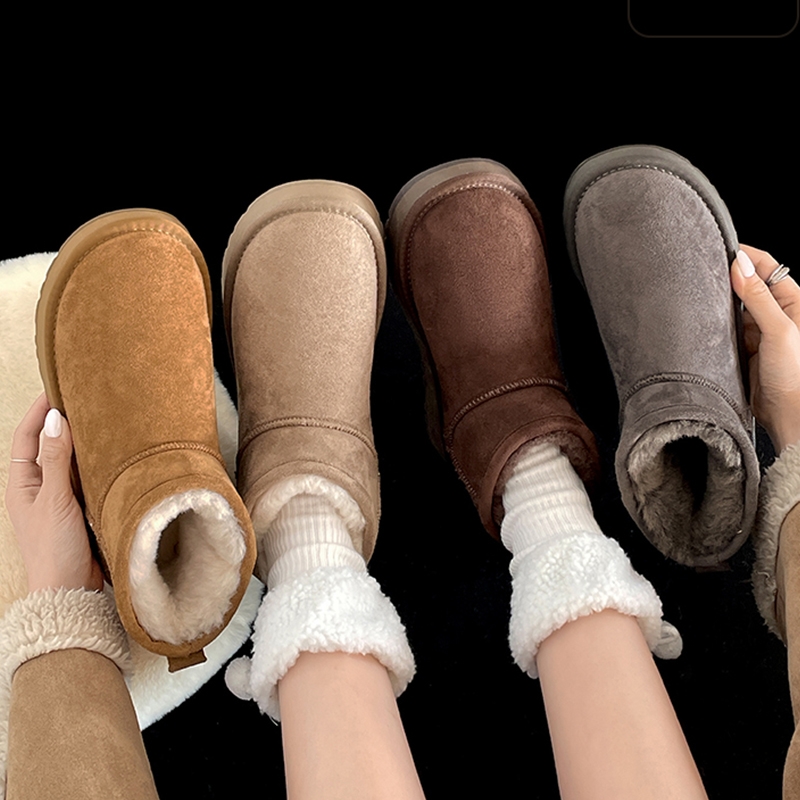 厚底加绒加厚雪地靴女2025新款冬季保暖增高勃肯东北棉鞋防水防滑