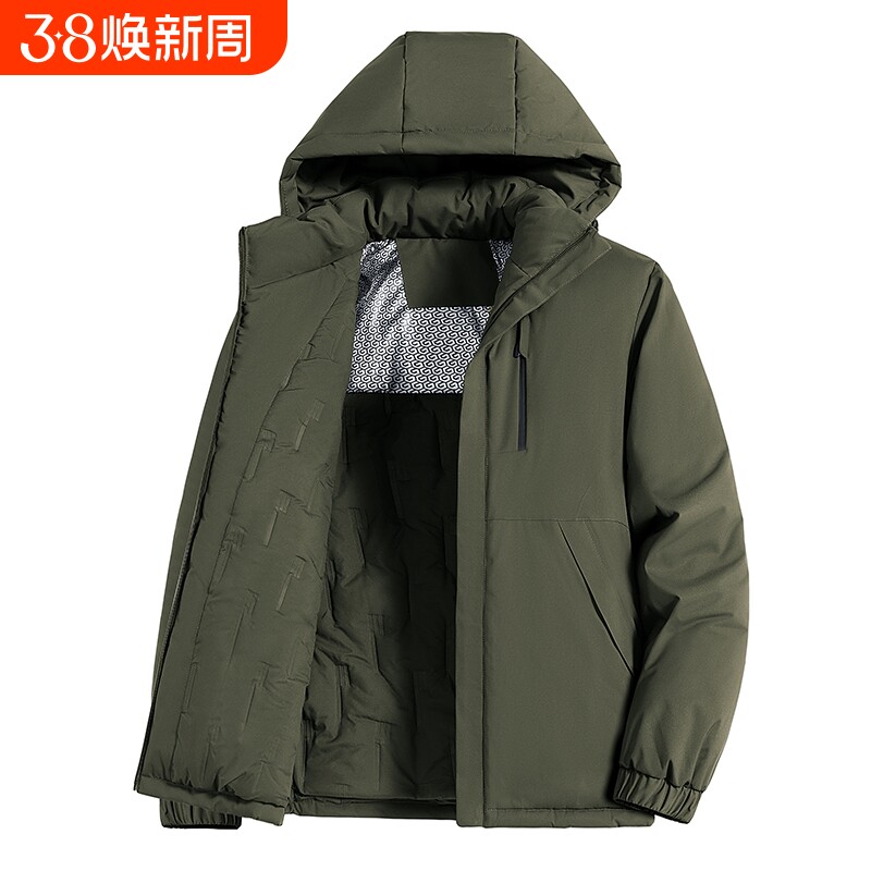 夹克保暖韩版风衣男工装冲锋衣男户外中年防雨男女登山服加绒羽绒