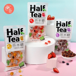 茶爆浆夹心软糖水果独立包装 休闲零食糖果礼物好吃草莓维生素流心