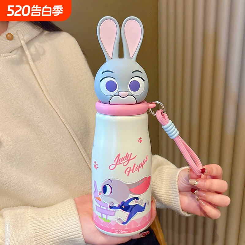 疯狂动物城儿童保温杯吸管水杯子男女孩上学专用小学生幼儿园水壶
