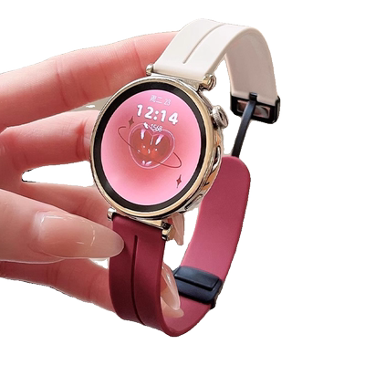 适用华为gt4表带gt3硅胶磁吸