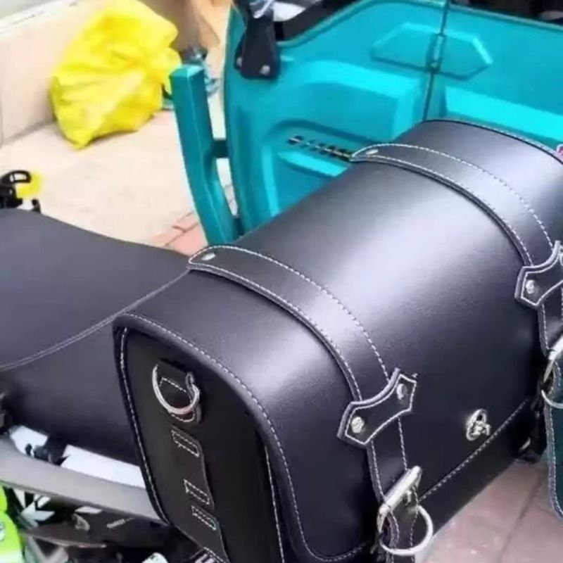 电动车收纳摩托车可爱通用后尾包踏板车电瓶车电车复古后尾包后置