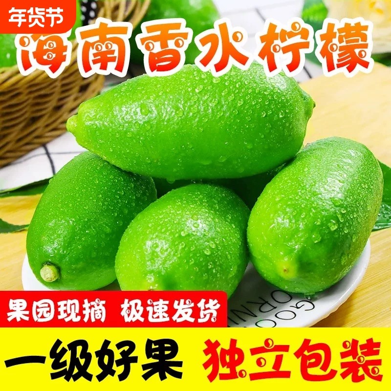 海南无籽香水柠檬新鲜正宗青柠檬奶茶店专用当季大果暴打整箱批发