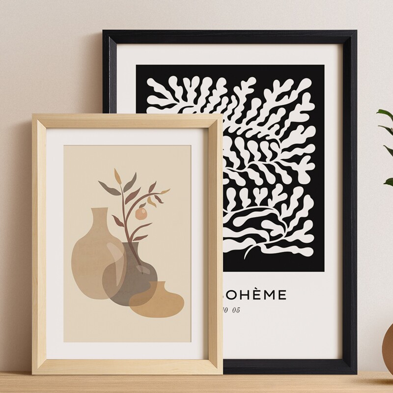 素描A4画框挂墙海报8K4开简约相框a3大尺寸拼图收纳立体简约相