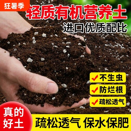 营养土土壤种植土泥土养花专用通用型盆栽花土多肉土家用种菜肥料