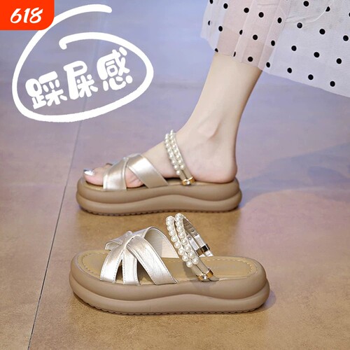 意尔康心选厚底两穿凉拖女夏