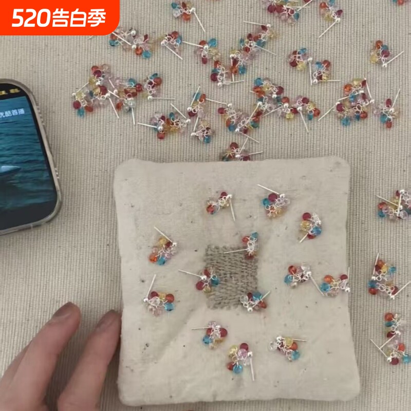 夏日彩色多巴胺葡萄串耳钉女小众设计感耳环2026新款甜美简约耳饰
