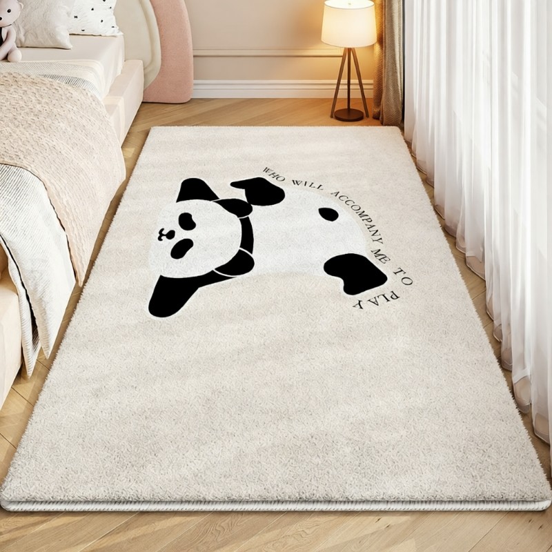 卡通可爱儿童房床边毯天鹅绒地毯毛绒感地垫卧室防滑脚垫带绒加厚,居家布艺,家用脚垫,淘宝优惠券,粉丝福利购,淘宝优惠卷
