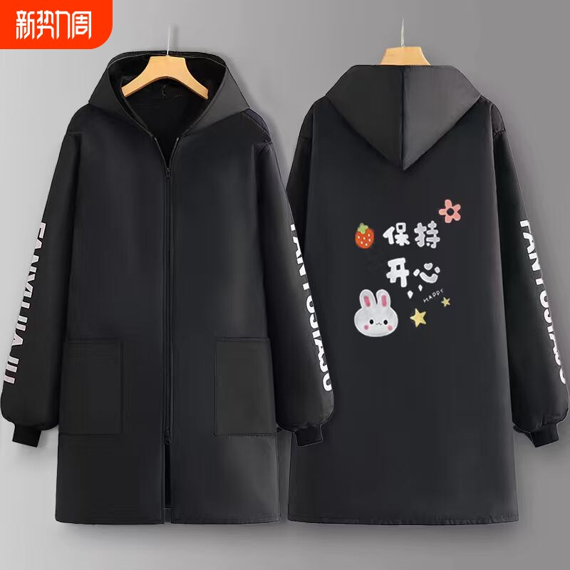 成人防水加绒罩衣长袖工作服外穿大褂男女款家用厨房做饭围裙冬季