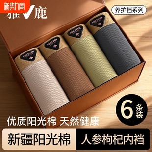 平角短裤 纯棉四角全棉男生2026年新款 抗菌抑菌春节 内裤 雅鹿男士