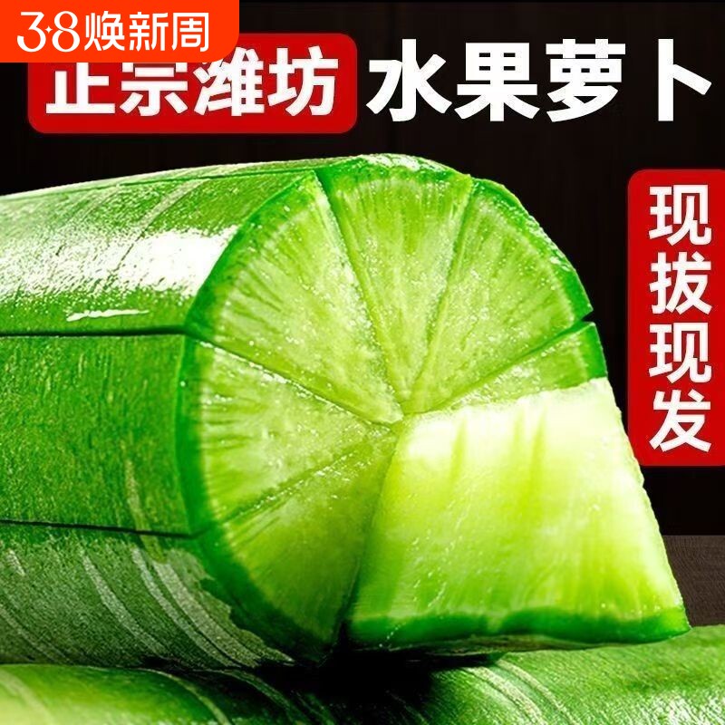 潍坊水果萝卜生吃新鲜正宗山东潍县青冰淇淋凤梨萝卜火锅配菜沙窝