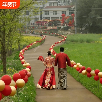 婚礼室外迎宾路边路装饰