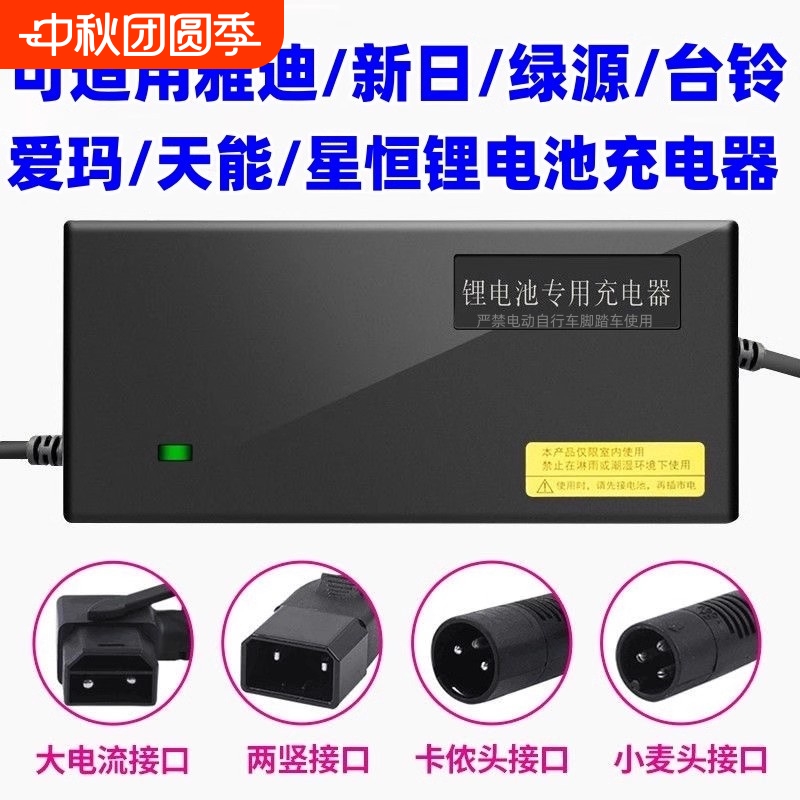 爱玛适用充电器铅酸锂电通用