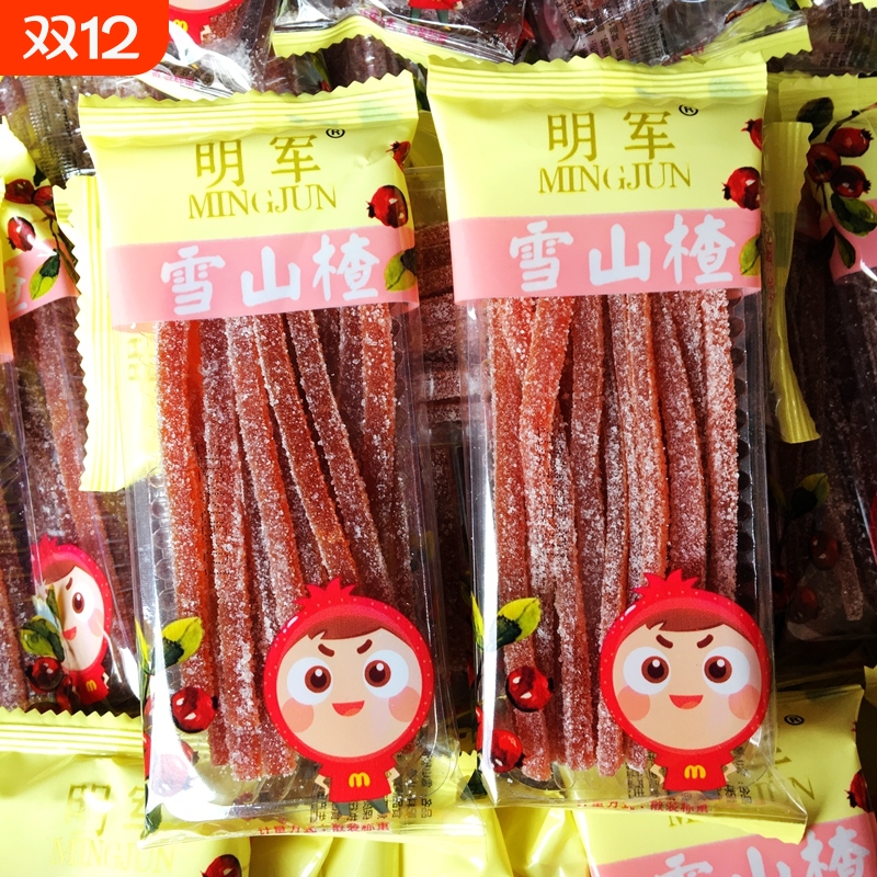 雪花山楂条带糖山楂丝蜜饯承德兴隆特产酸甜口味小包休闲零食蜜饯