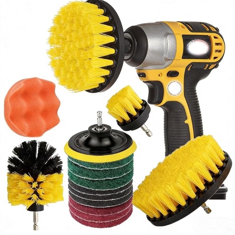 工具套装橡胶橡皮轮带适配器海绵抛光垫羊毛电钻洗车打蜡百洁垫