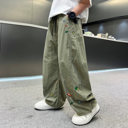儿童装男童夏装薄款裤子2026新款夏季中大童防蚊弯刀裤夏款长裤潮