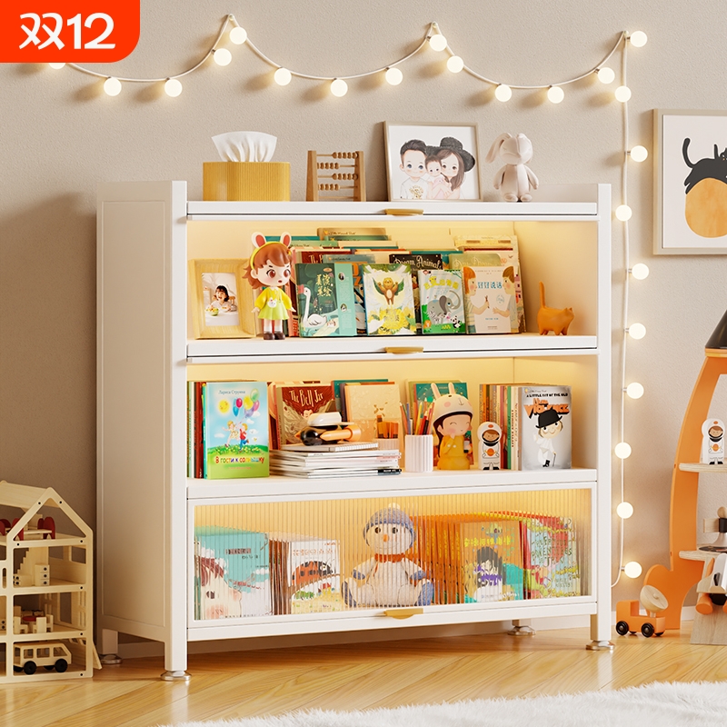 桌面置物架儿童书柜多层一体靠墙