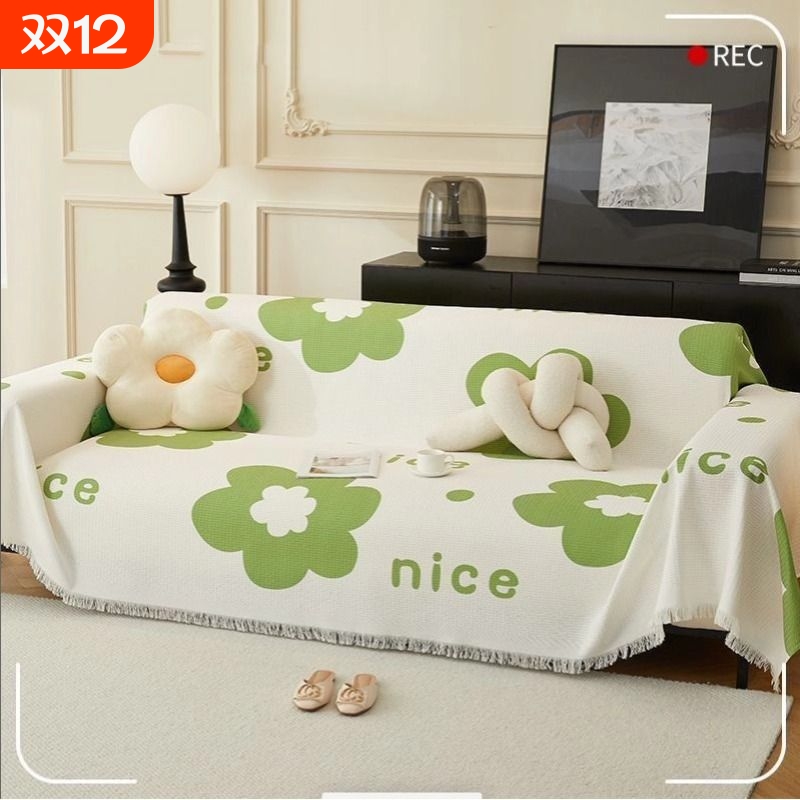 新款一片式防猫抓沙发巾三座—贵妃椅套罩四季通用型全盖布套罩