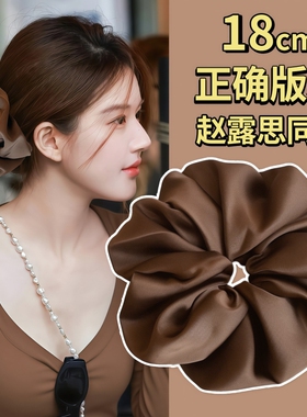 韩系高端缎面大肠发圈女高级感黑色头绳2026年新款爆款丸子头皮筋