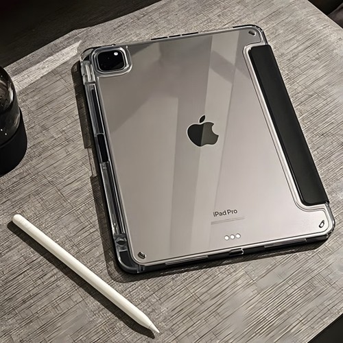 适用ipad9保护壳air5气囊5防弯摔7亚克力pro11套8透明910.2寸mini6带笔槽2024air6全包防撞air4三折平板10代