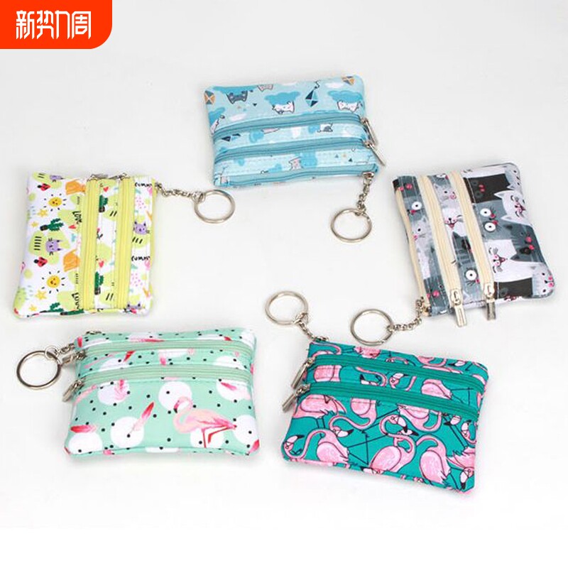 零钱包女短款皮革小钱包多功能证件银行卡包软皮钥匙包拉链硬币包