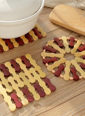 家用竹子隔热垫大号套装 砂锅垫防烫餐桌垫子餐垫碗垫盘垫耐高温