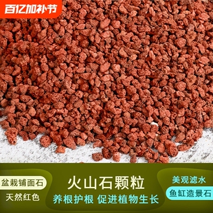 火山石颗粒营养土多肉兰花花盆铺面石植料鱼缸水族造景底砂火山岩