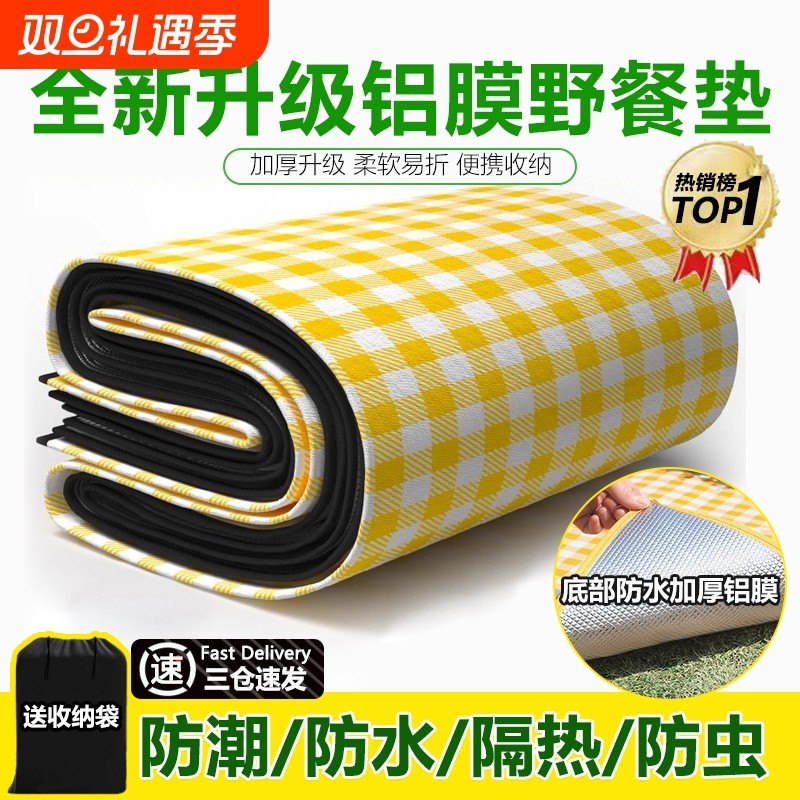 野餐垫防潮垫加厚专用户外露营便携帐篷地垫坐垫防水折叠地上睡觉