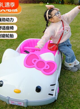 新款2025儿童电动车2-4-6岁男女宝宝双驱动遥控车四轮小孩玩具车