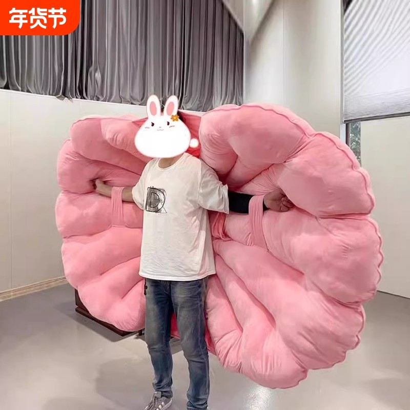 大蚌壳睡袋女生儿童玩具巨型贝壳被子窝抱枕玩偶睡觉娃娃生日礼物