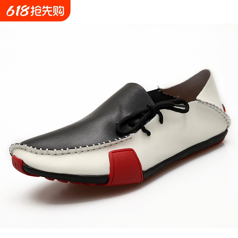 2026春季新款透气运动男鞋真皮休闲皮鞋男软底驾车豆豆鞋潮太极鞋